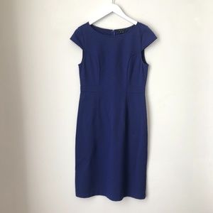 Theory Parissa Blue Short Sleeve Sheath Dress